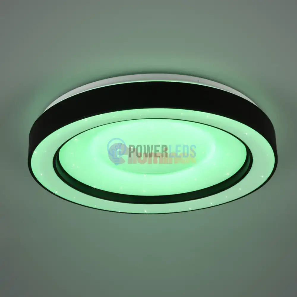 Lustra LED ARCO Black RGB-CCT Echivalent 200W Telecomanda powerleds.ro