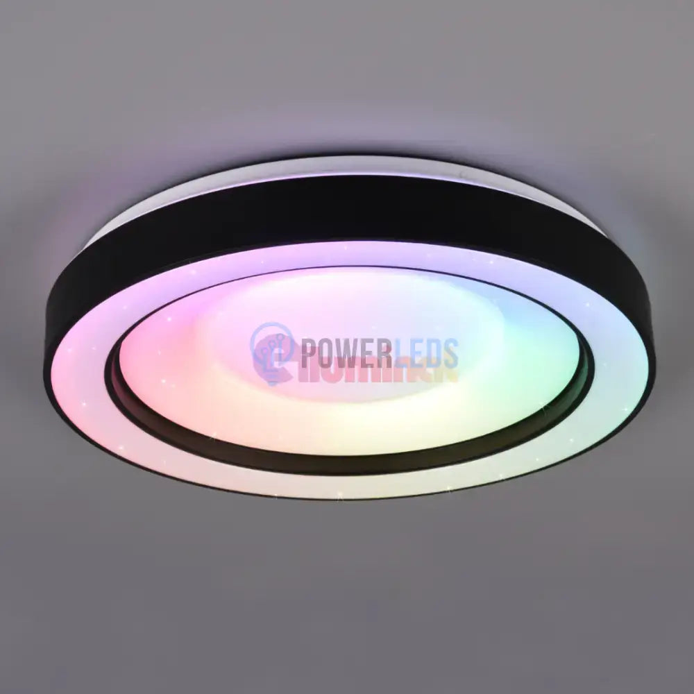 Lustra LED ARCO Black RGB-CCT Echivalent 200W Telecomanda powerleds.ro