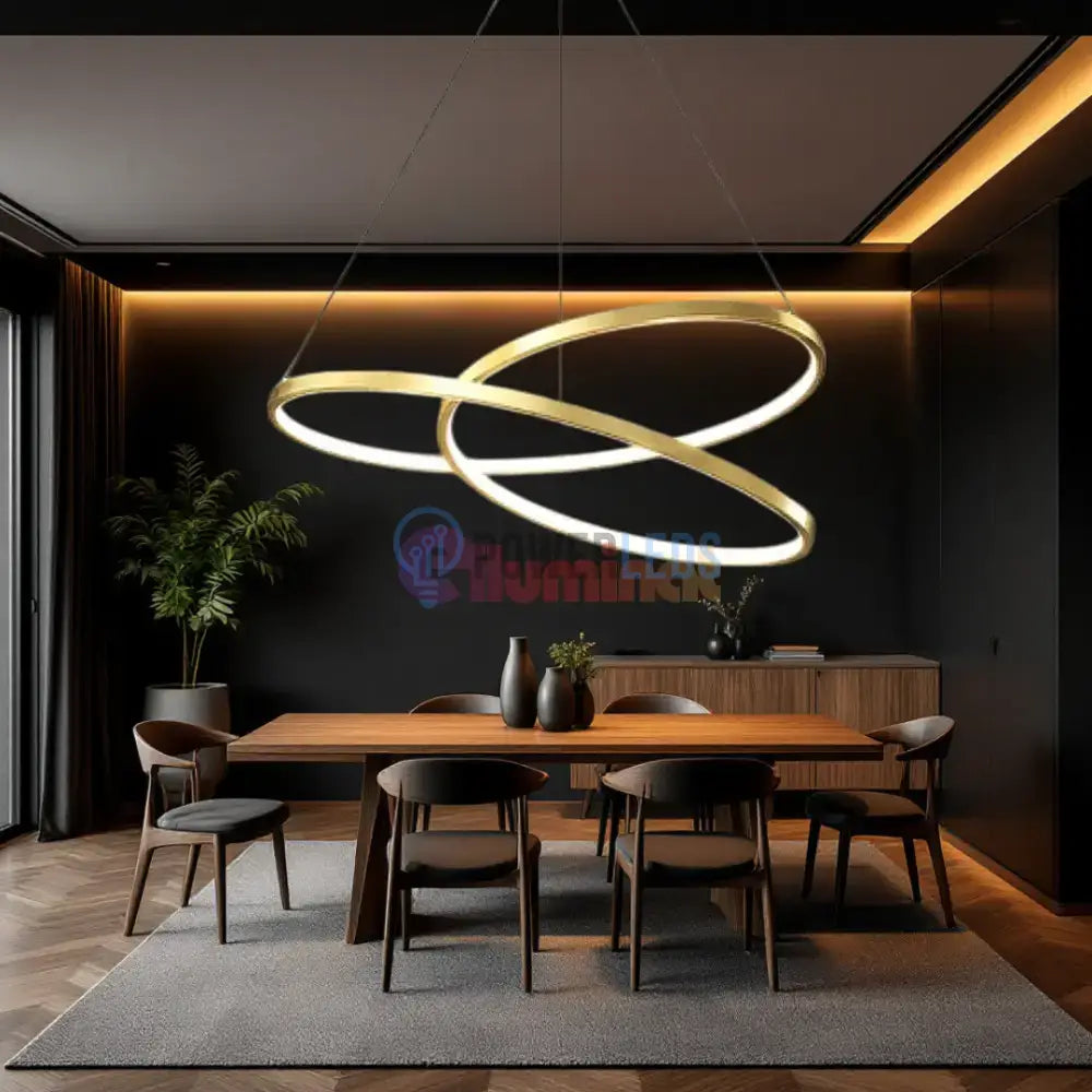 Lustra LED Aurie Suspendata 120W Lumea Telecomanda Echivalent 600W powerleds.ro