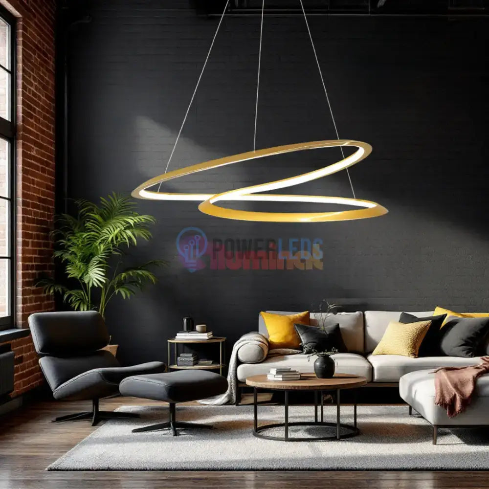 Lustra LED Aurie Suspendata 120W Lumea Telecomanda Echivalent 600W powerleds.ro