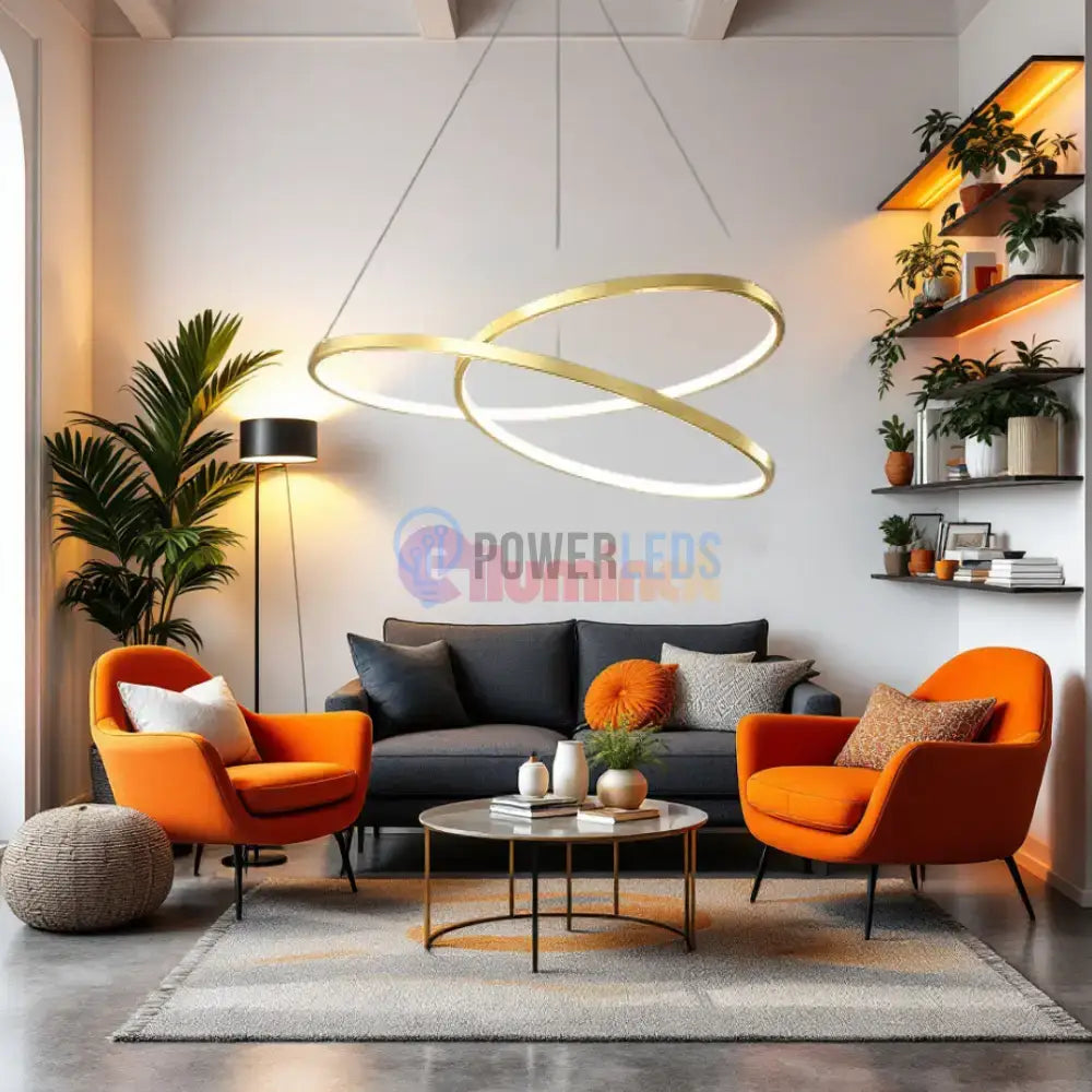 Lustra LED Aurie Suspendata 120W Lumea Telecomanda Echivalent 600W powerleds.ro