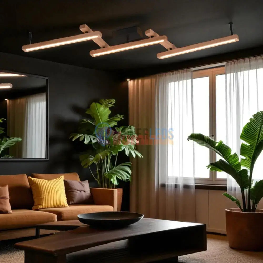 Lustra LED Aplicata WOOD BELLARI powerleds.ro