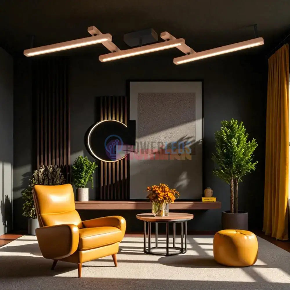 Lustra LED Aplicata WOOD BELLARI powerleds.ro