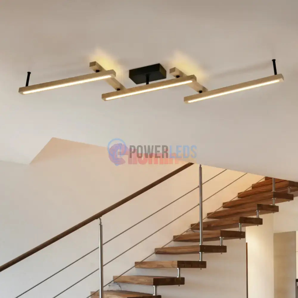 Lustra LED Aplicata WOOD BELLARI powerleds.ro