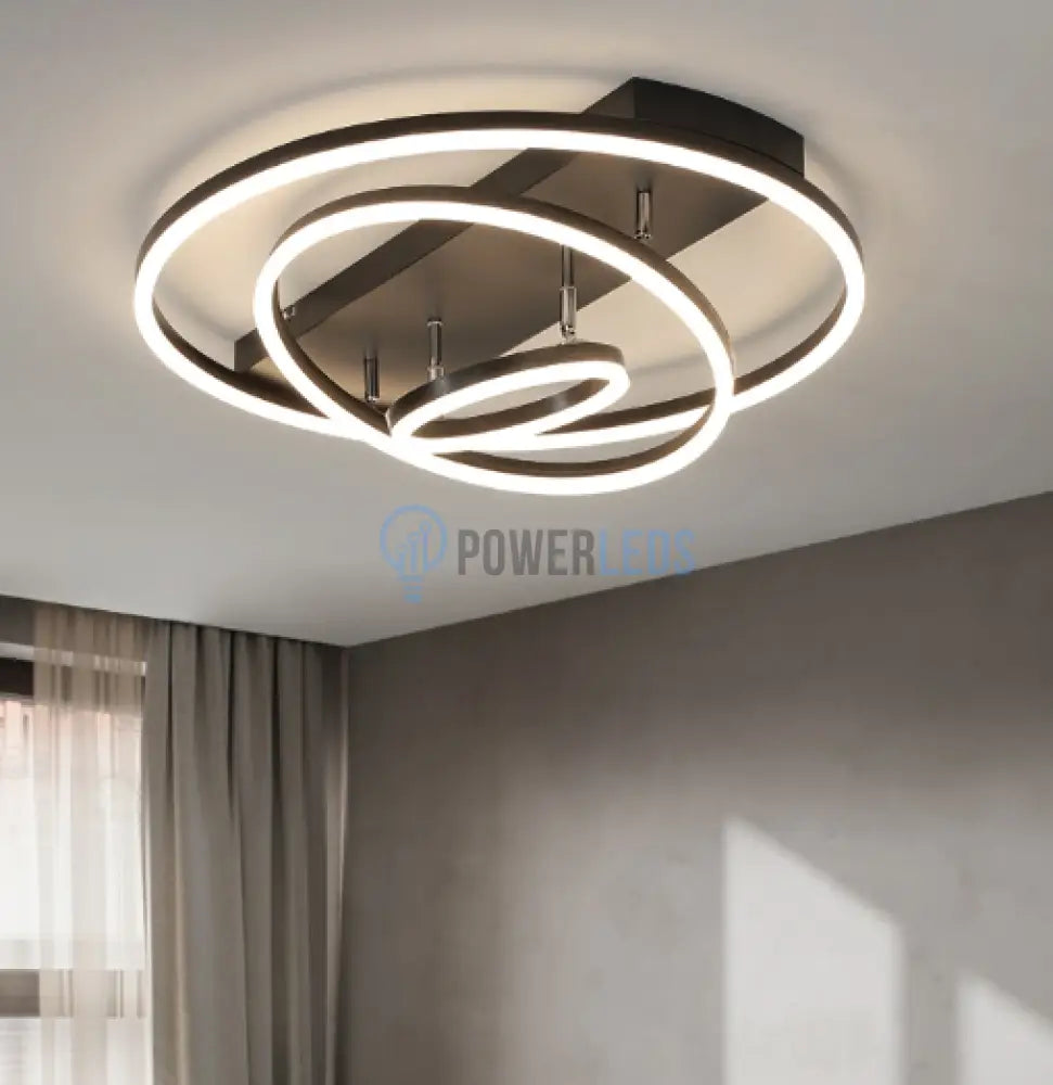 Lustra Led 160W Brown 3 Rings Reglabile Telecomanda
