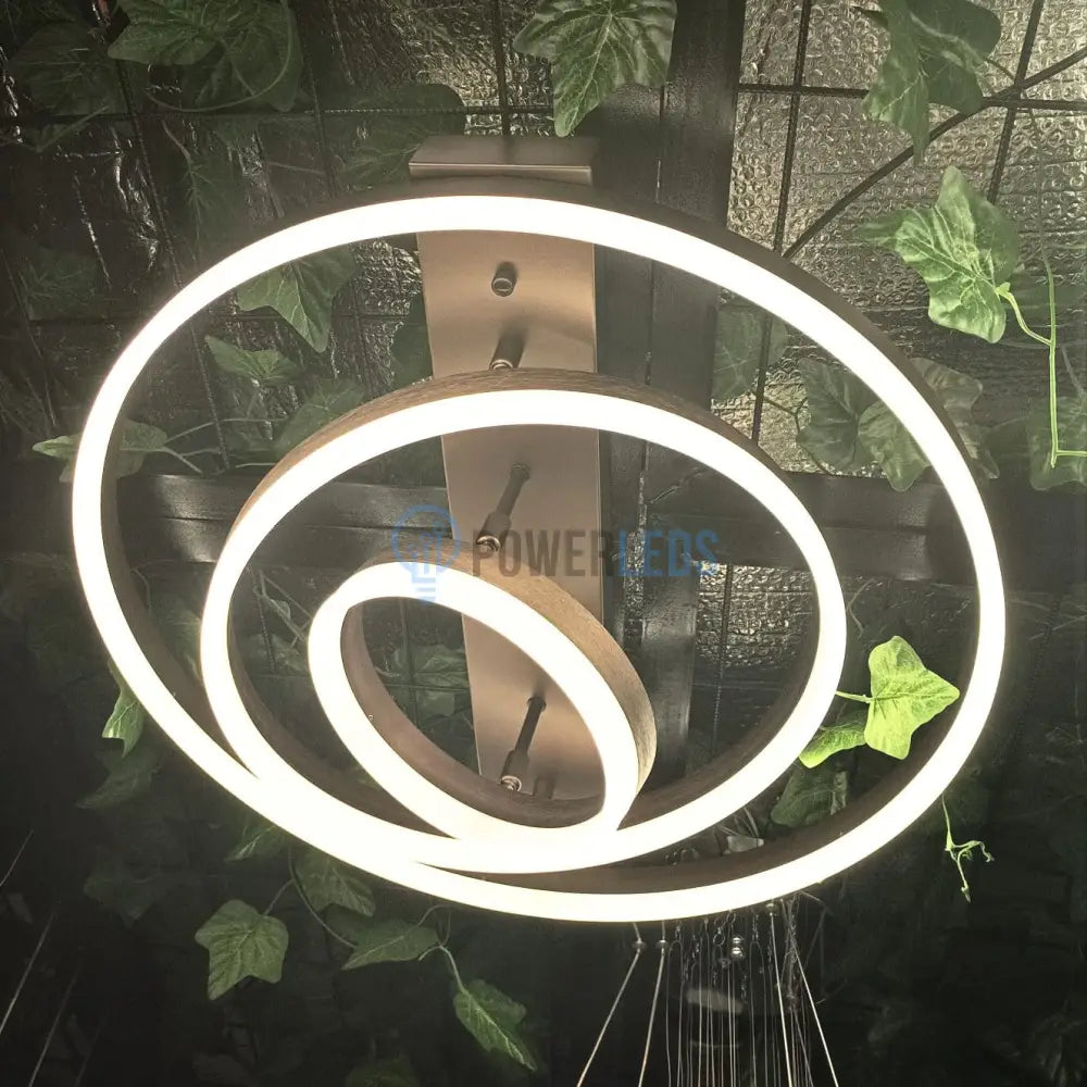 Lustra Led 160W Brown 3 Rings Reglabile Telecomanda