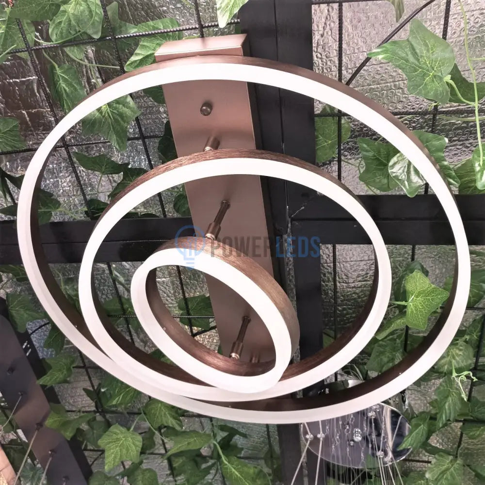 Lustra Led 160W Brown 3 Rings Reglabile Telecomanda