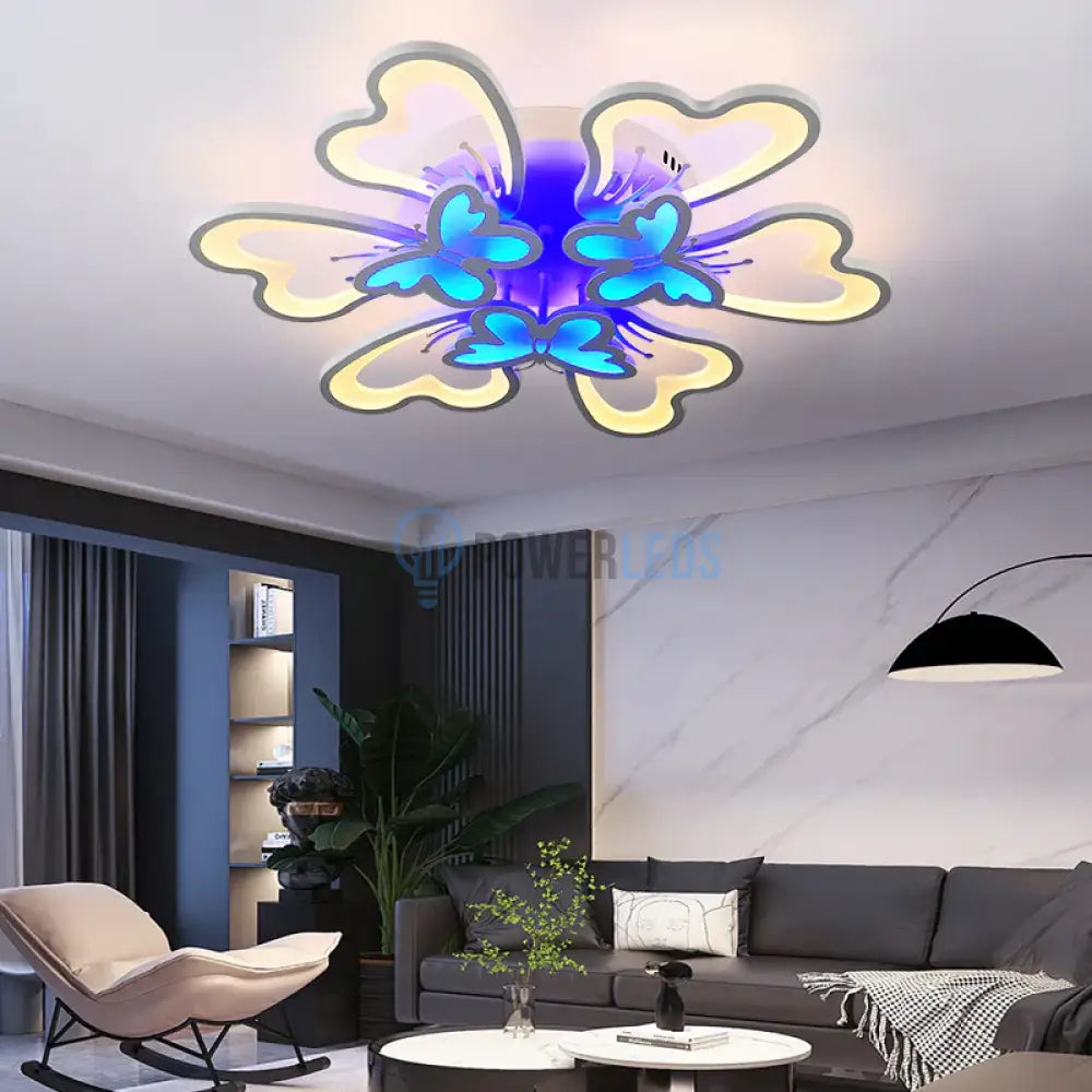 Lustra Led 210W Butterfly Rgb Telecomanda Lighting Fixtures