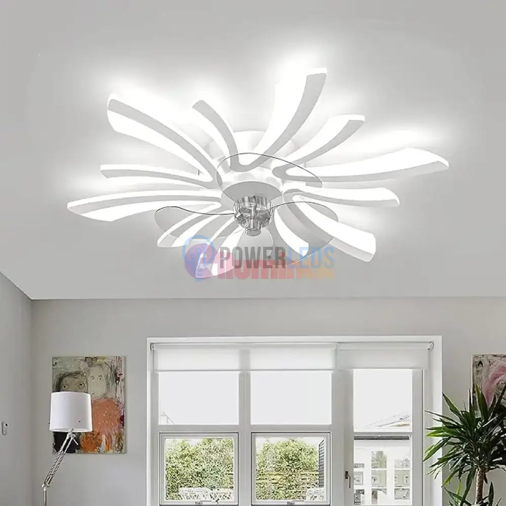 Lustra LED cu Ventilator si Telecomanda R9163/5 powerleds.ro