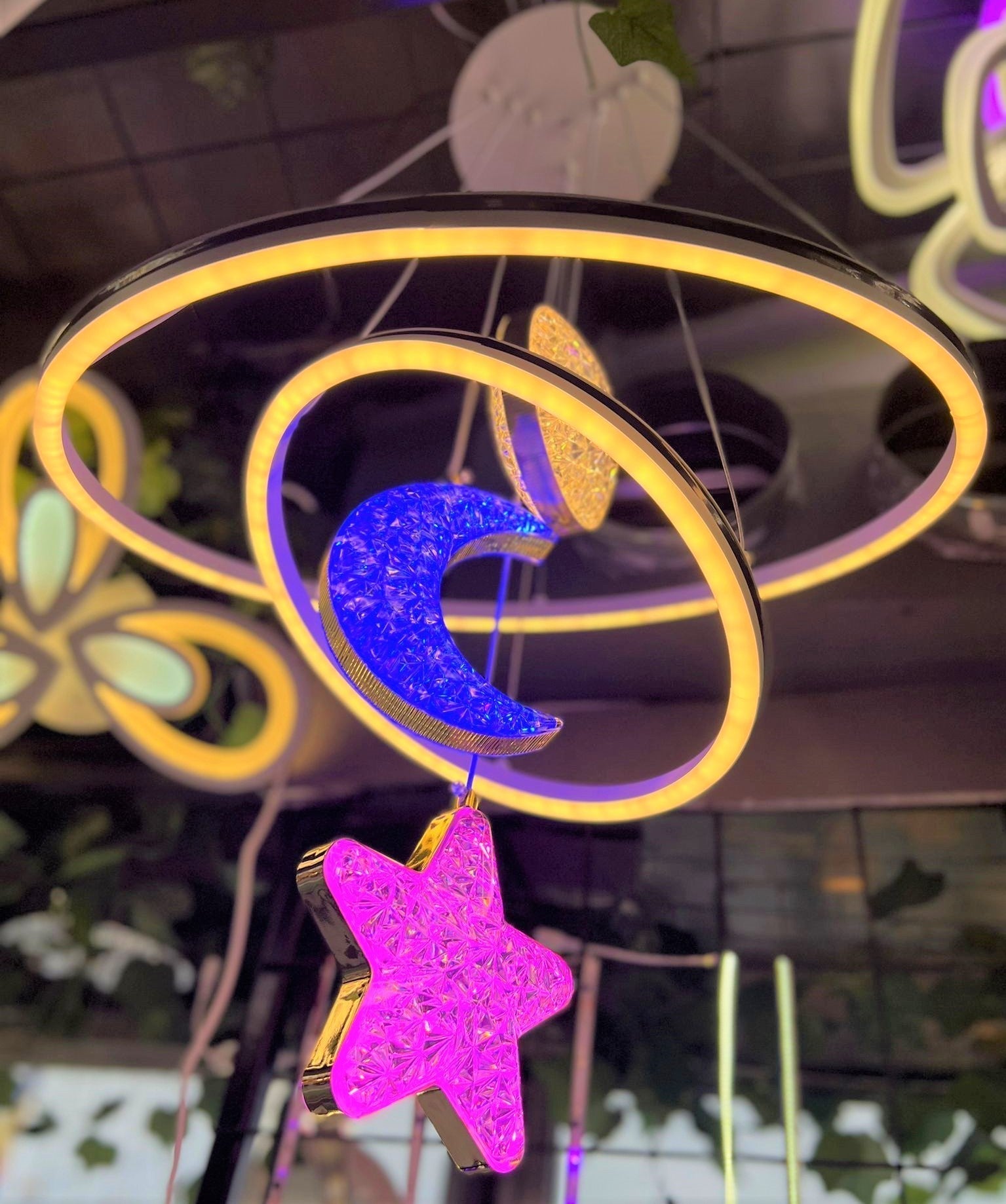 Lustra LED KIDS-WORLD RGB Echivalent 500W Telecomanda