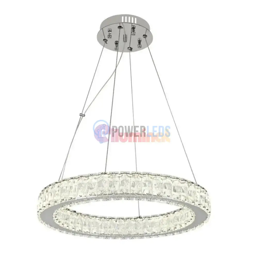 Lustra LED Suspendata Silver Crystal 1 Segment Rotund 75171/500 powerleds.ro