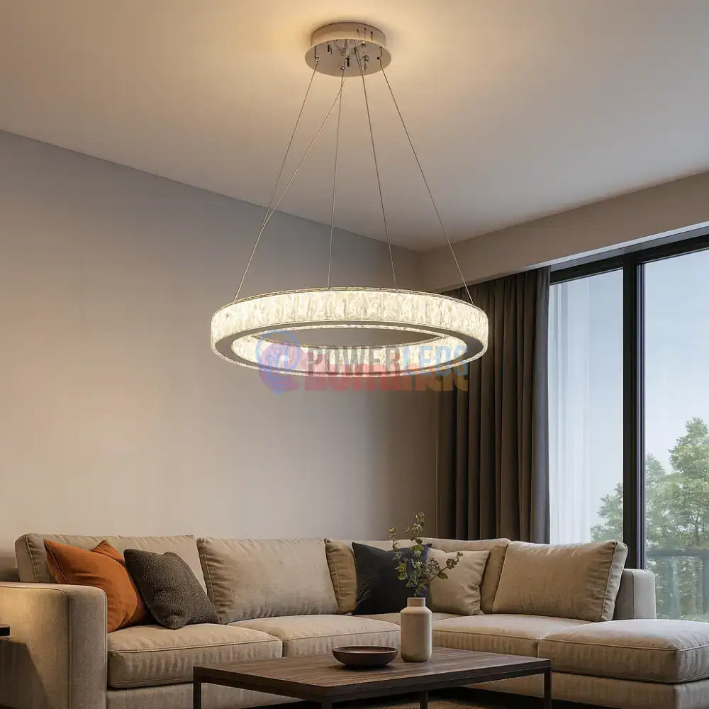 Lustra LED Suspendata Silver Crystal 1 Segment Rotund 75171/500 powerleds.ro