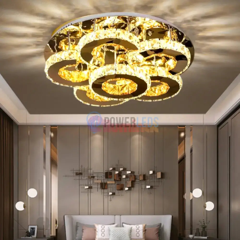 Lustra LED Elegance Aurora Cristal Telecomanda powerleds.ro