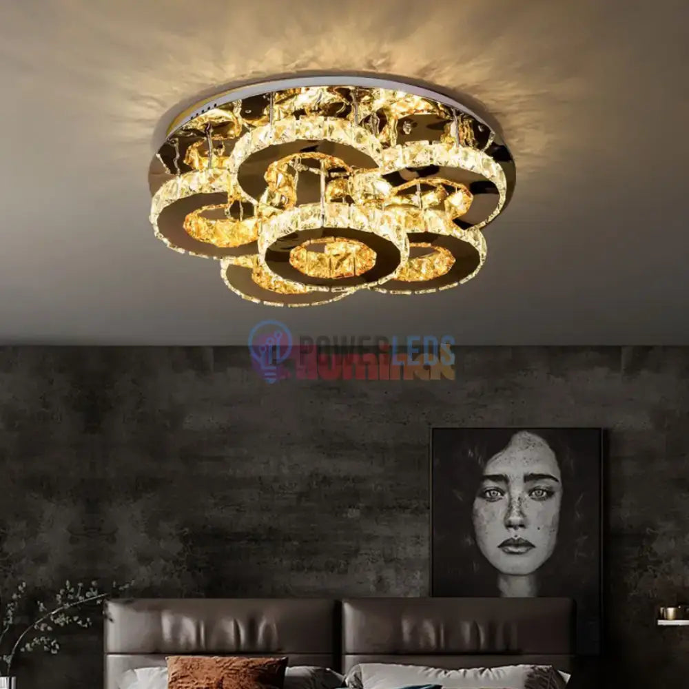 Lustra LED Elegance Aurora Cristal Telecomanda powerleds.ro