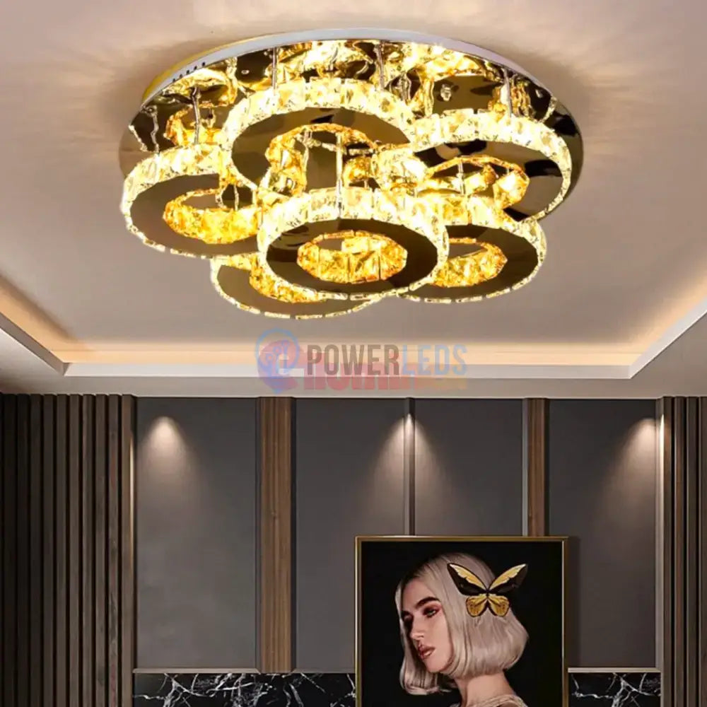 Lustra LED Elegance Aurora Cristal Telecomanda powerleds.ro
