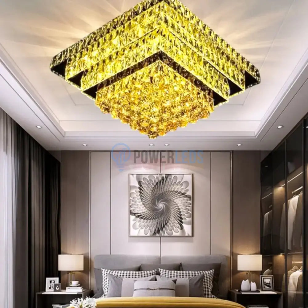Lustra LED Aplicata Imperial Cristal Telecomanda Chandeliers