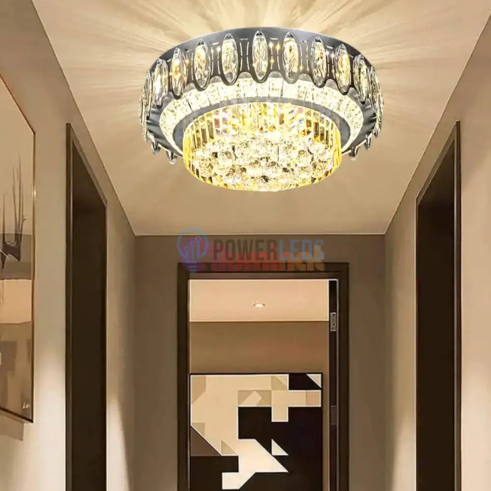 Lustra LED Cristal Aplicata Majesty Telecomanda 50-80CM powerleds.ro