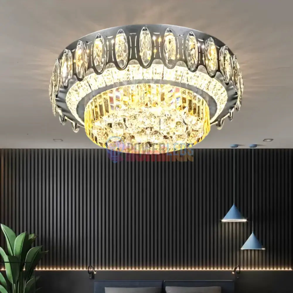Lustra LED Cristal Aplicata Majesty Telecomanda 50-80CM powerleds.ro
