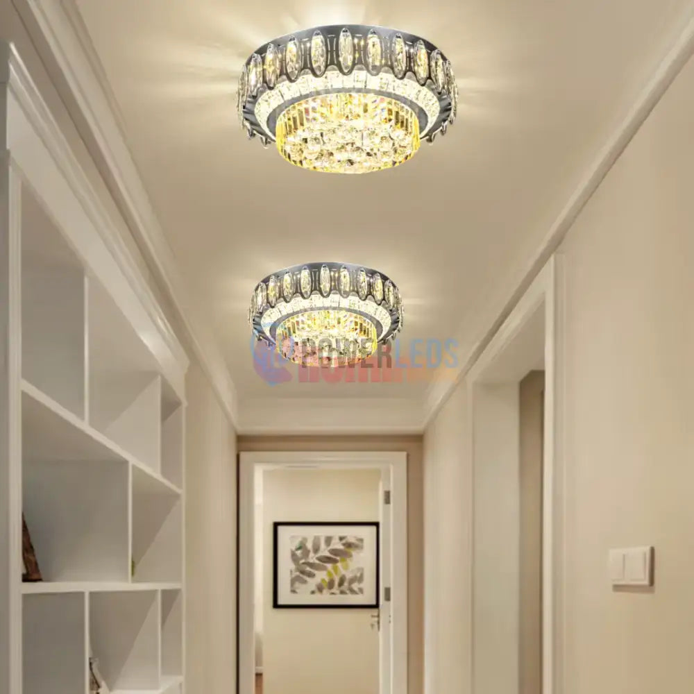 Lustra LED Cristal Aplicata Majesty Telecomanda 50-80CM powerleds.ro