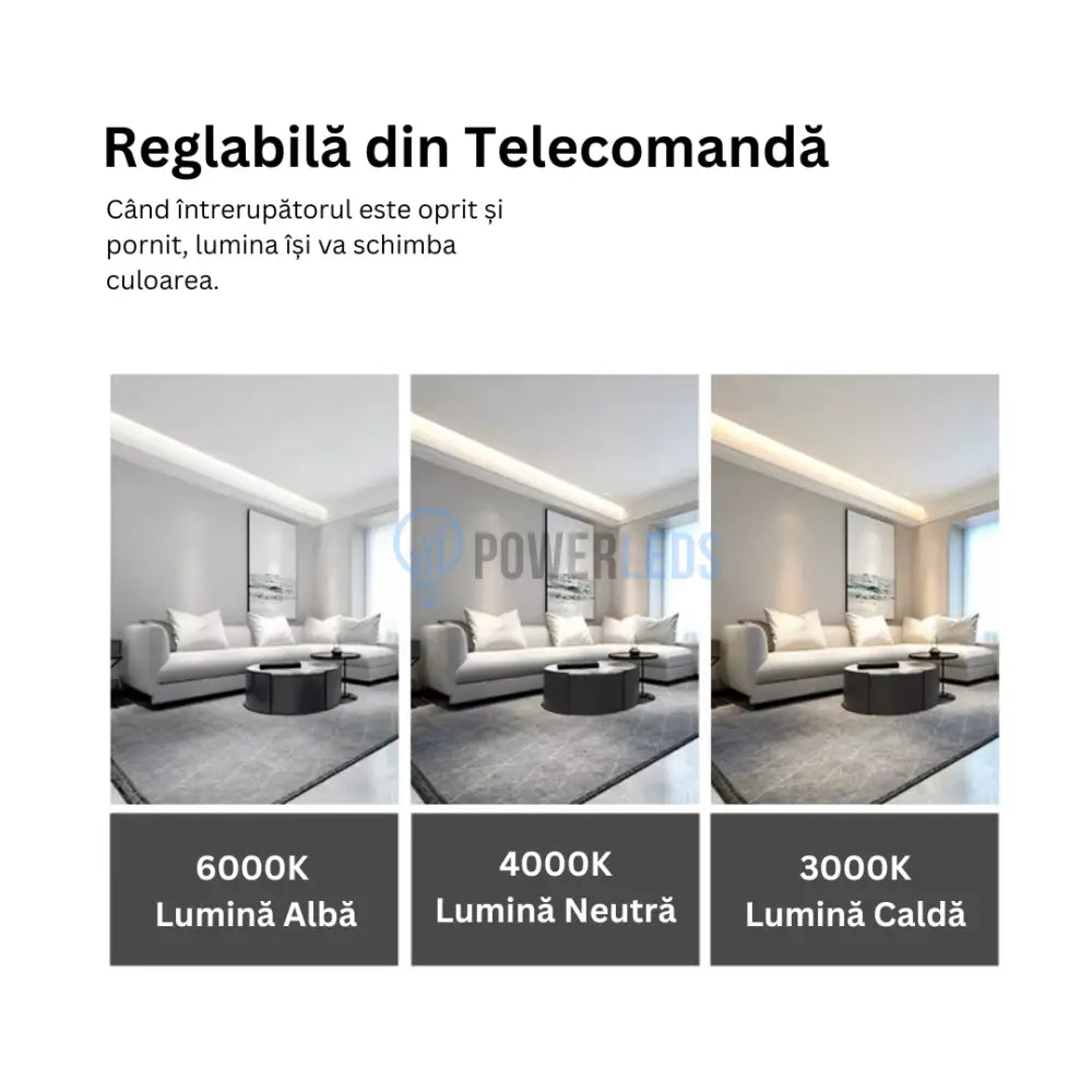 Lustra LED Aplicata Royal Square Cristal Telecomanda CHROME / 50CM / CRISTAL Chandeliers