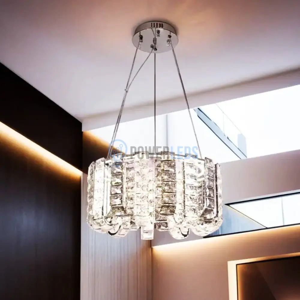 Lustra LED Cristal DAKAR Echivalent 400W Telecomanda powerleds.ro
