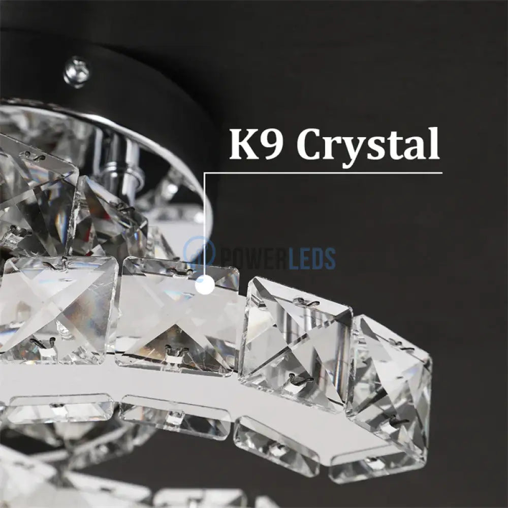 Lustra Led Cristal Double C Echivalent 200W Lighting Fixtures