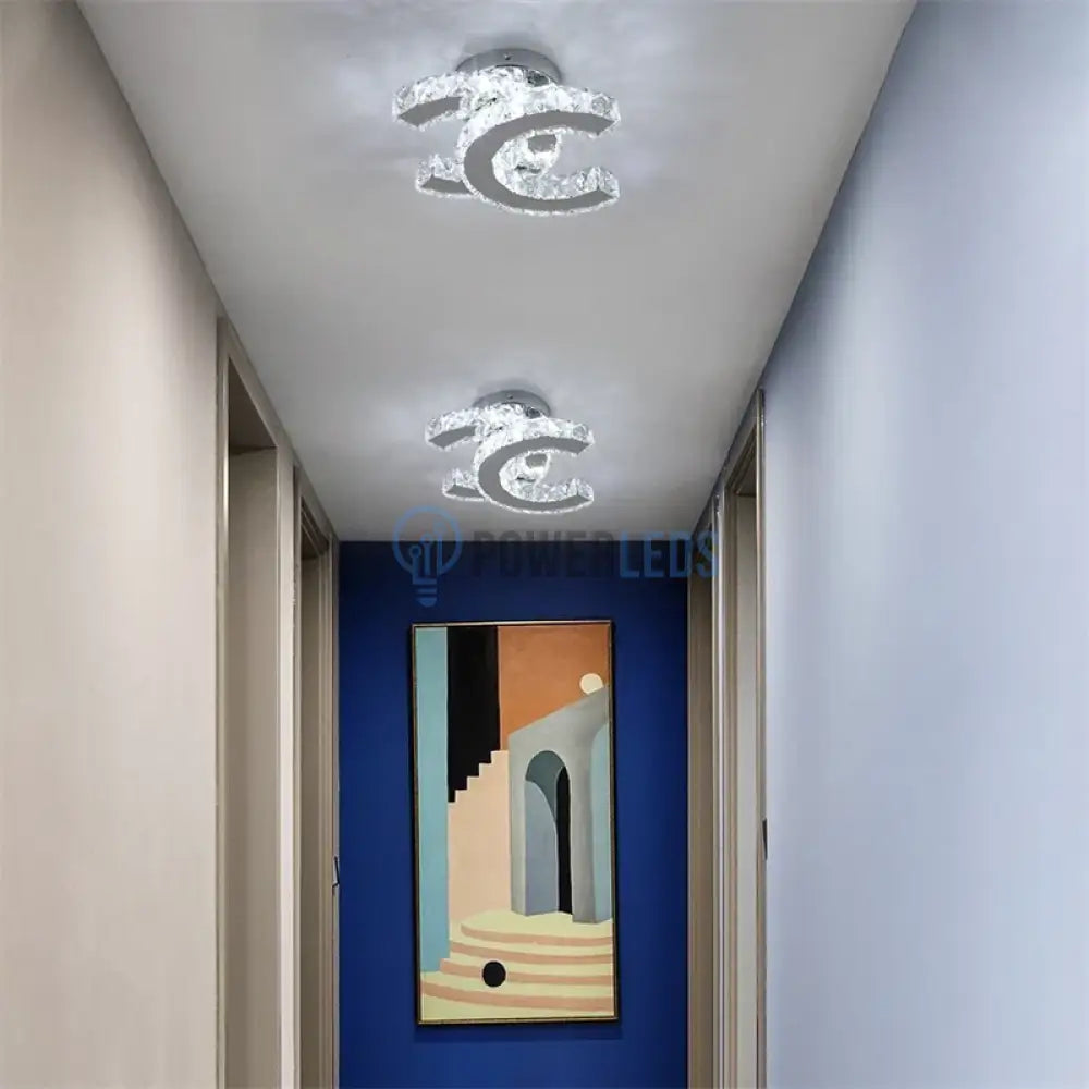 Lustra Led Cristal Double C Echivalent 200W Lighting Fixtures