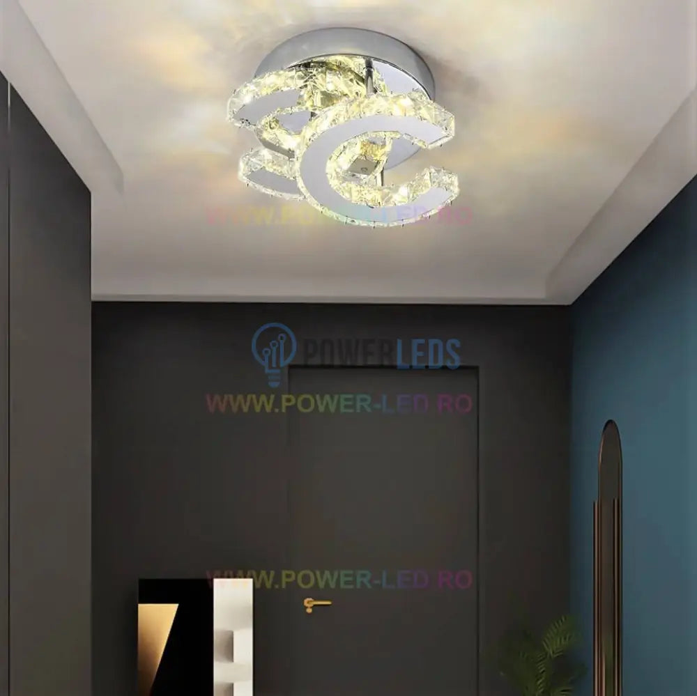 Lustra Led Cristal Double C Echivalent 200W Lighting Fixtures