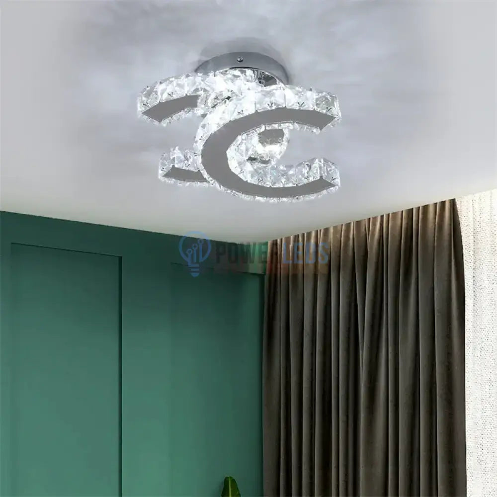 Lustra Led Cristal Double C Echivalent 200W Lighting Fixtures