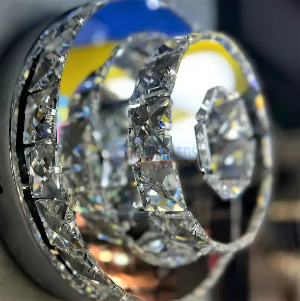 Lustra Led Cristal Double Circle Echivalent 200W Lighting Fixtures