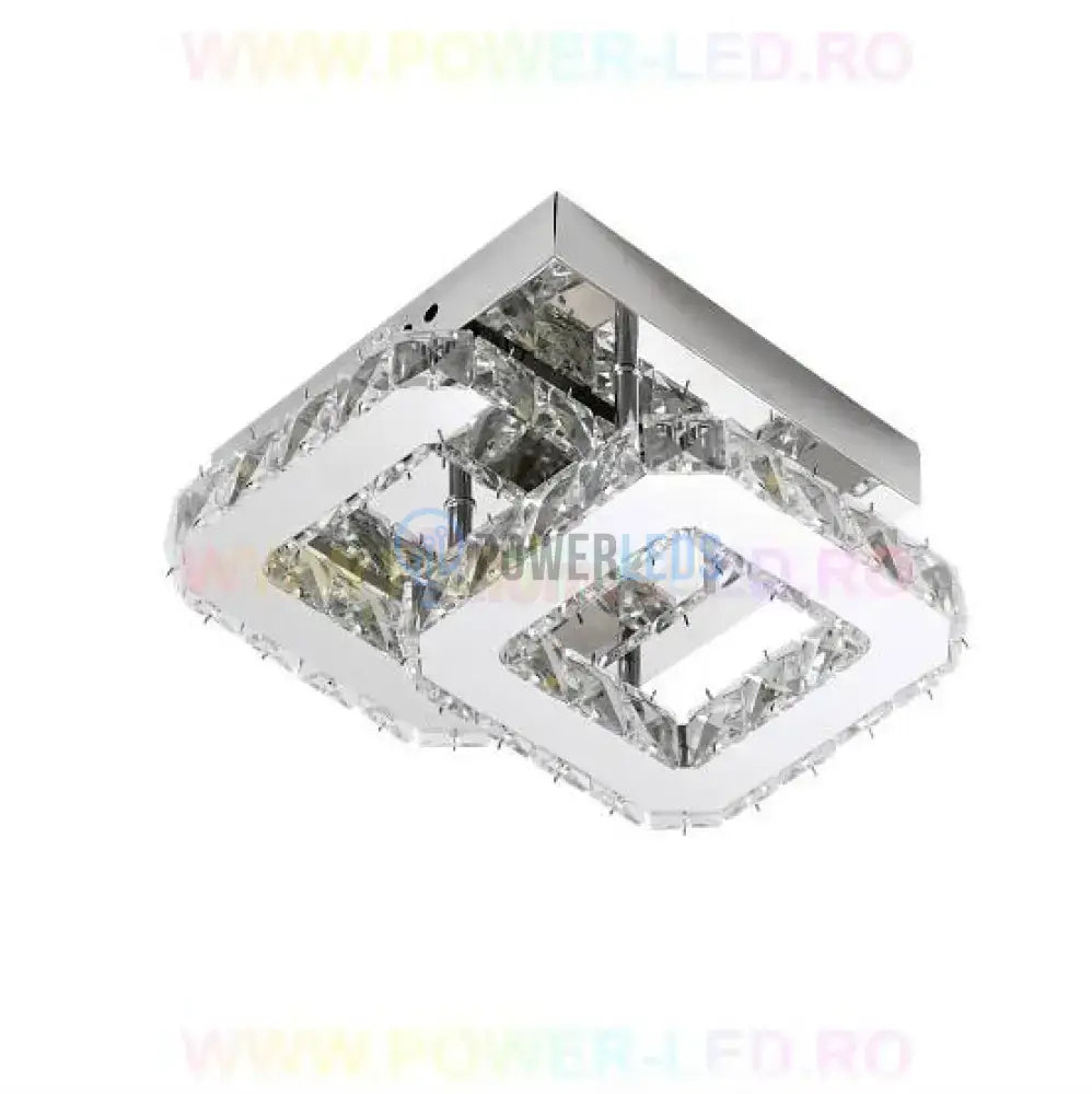 Lustra Led Cristal Double Square Echivalent 200W Lighting Fixtures