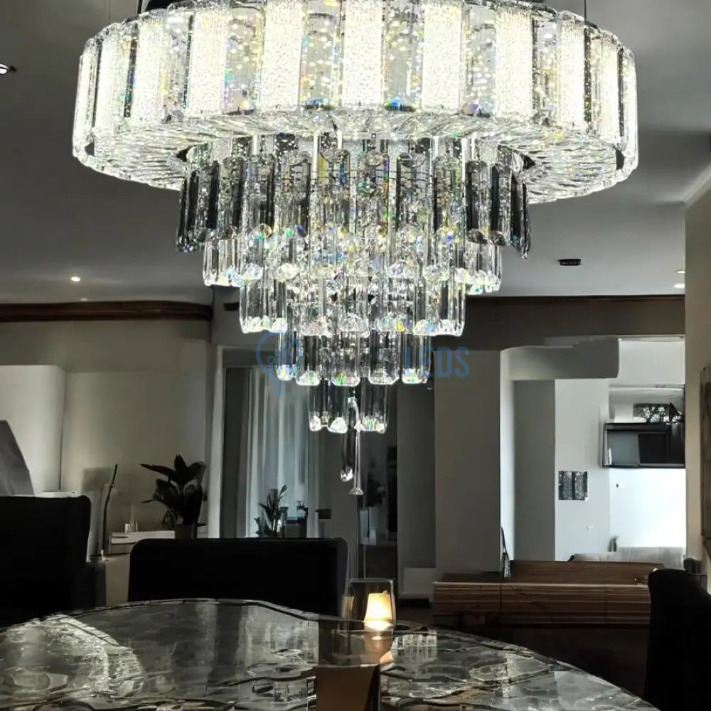 Lustra LED Cristal Galadriel Echivalent 800W Telecomanda powerleds.ro