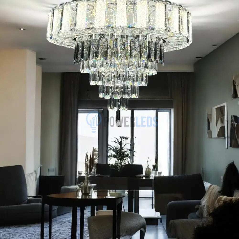 Lustra LED Cristal Galadriel Echivalent 800W Telecomanda powerleds.ro