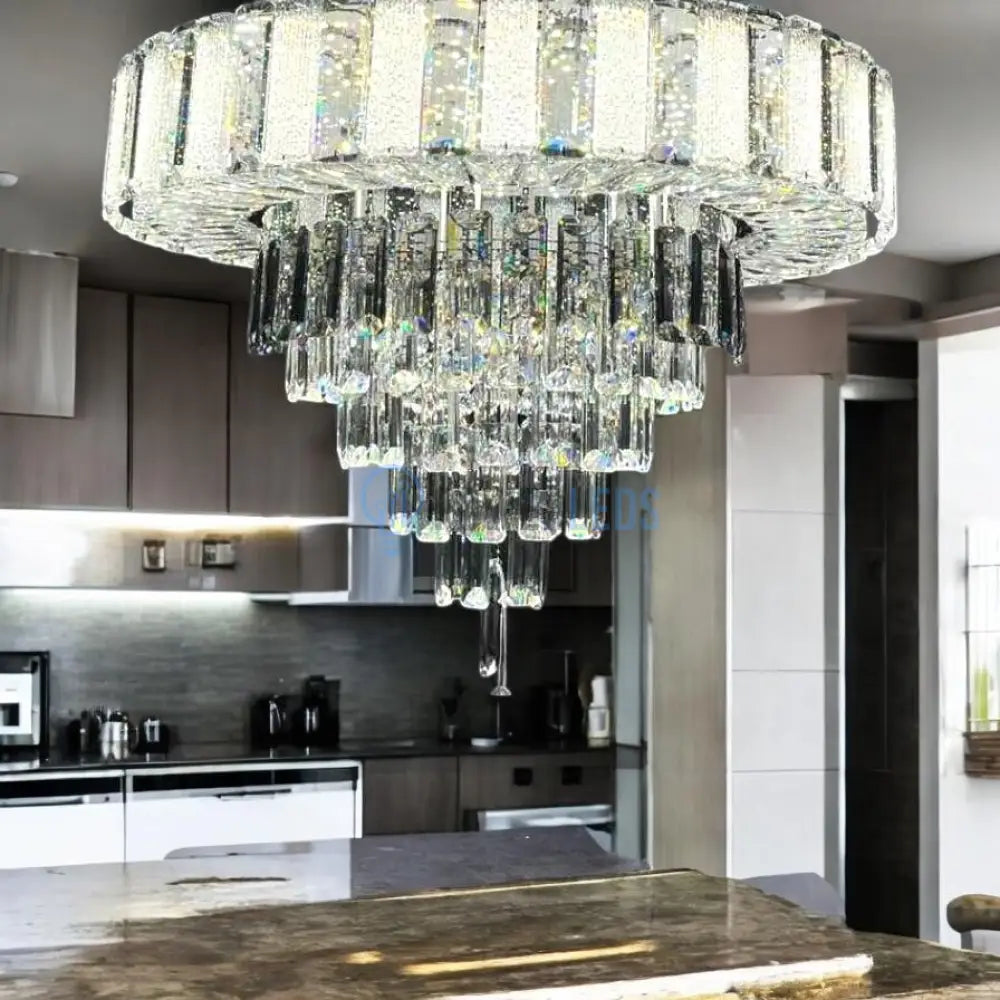 Lustra LED Cristal Galadriel Echivalent 800W Telecomanda powerleds.ro