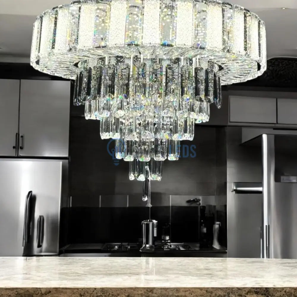 Lustra LED Cristal Galadriel Echivalent 800W Telecomanda powerleds.ro