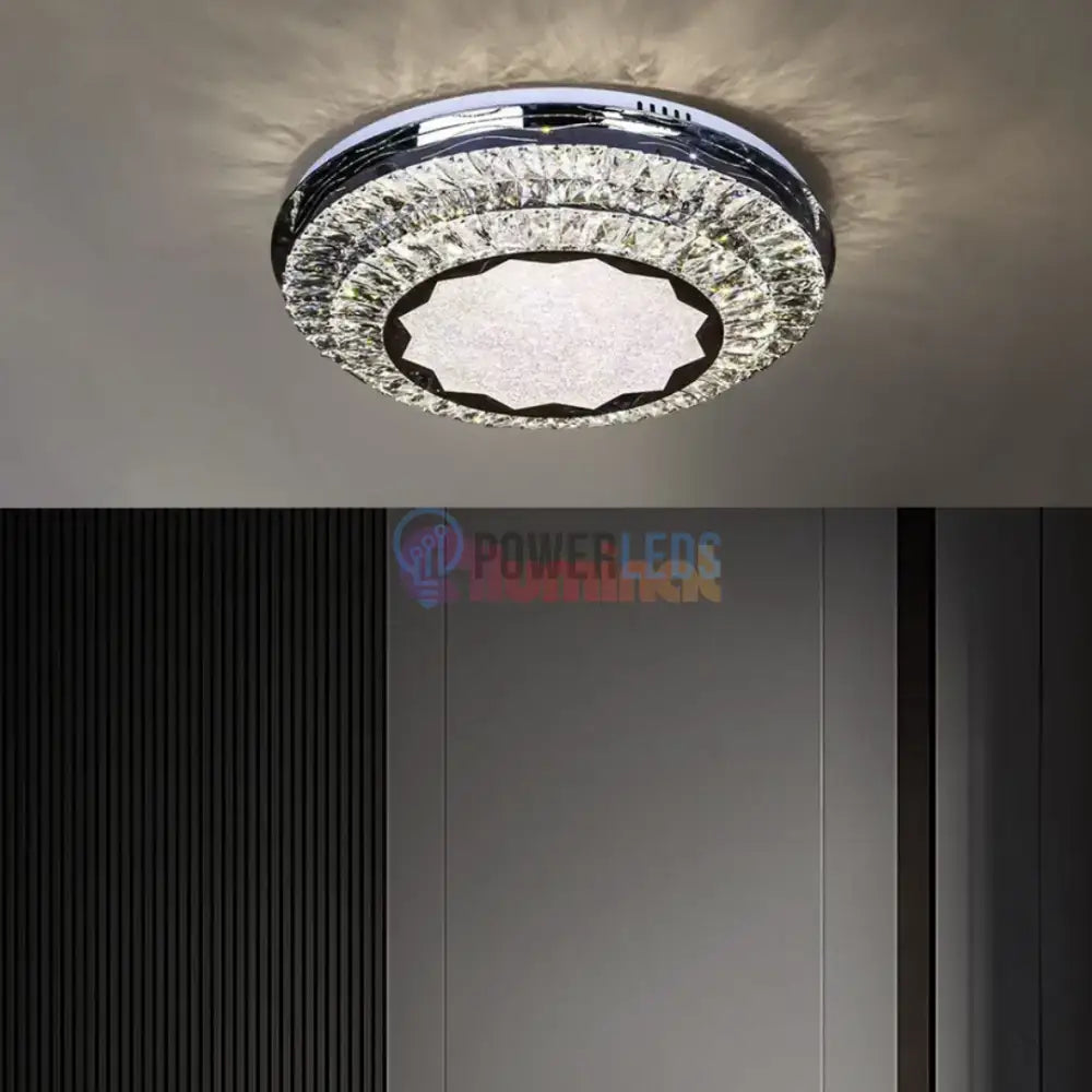 Lustra LED Aplicata Prestige Halo Cristal Telecomanda powerleds.ro