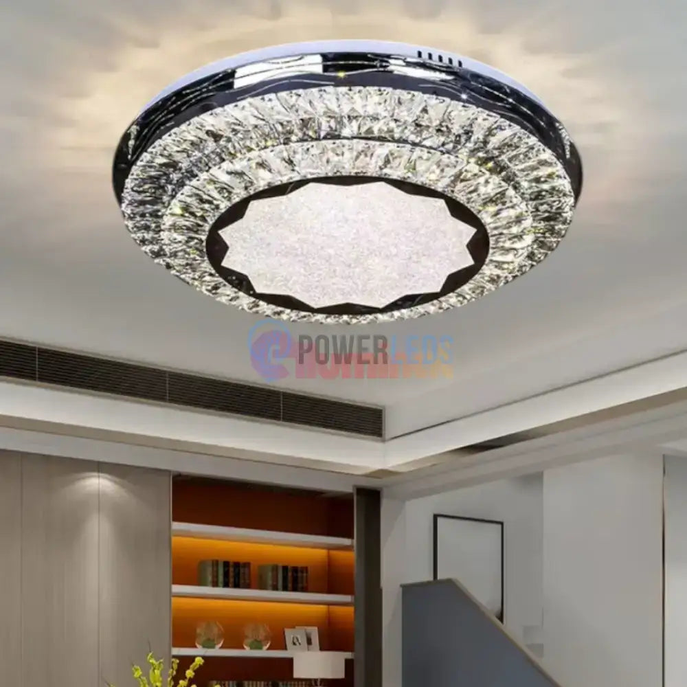 Lustra LED Aplicata Prestige Halo Cristal Telecomanda powerleds.ro
