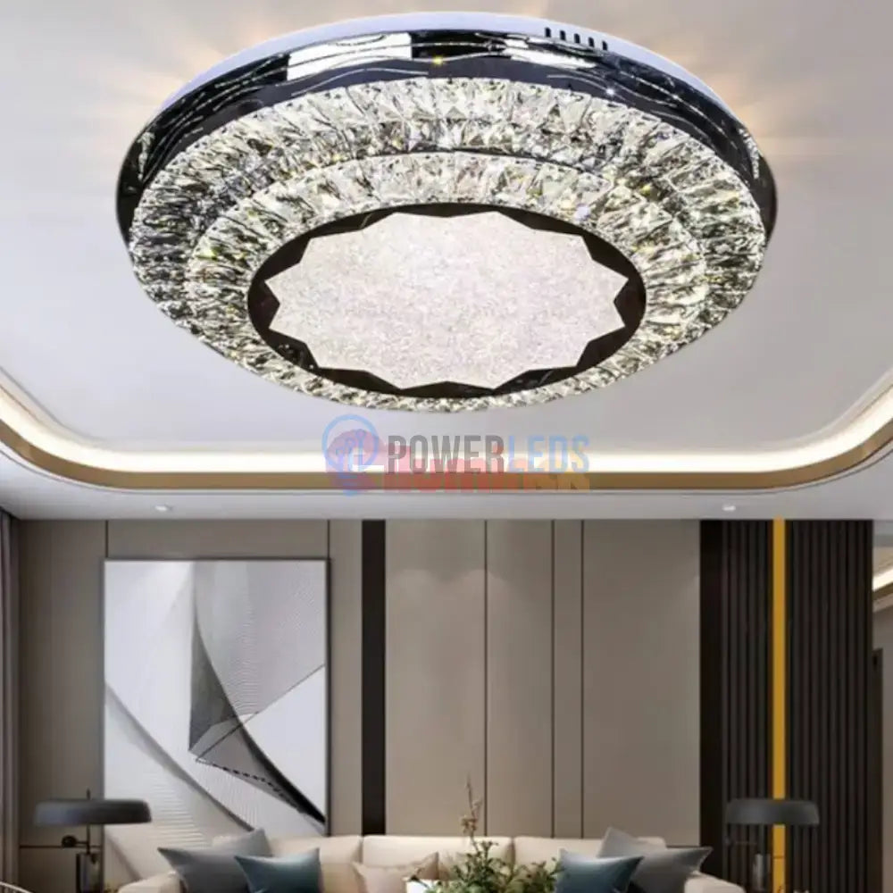 Lustra LED Aplicata Prestige Halo Cristal Telecomanda powerleds.ro