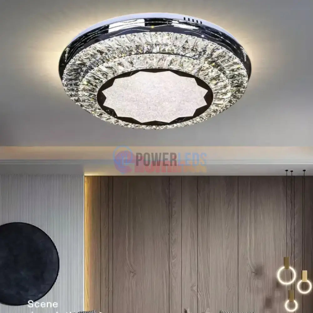 Lustra LED Aplicata Prestige Halo Cristal Telecomanda powerleds.ro