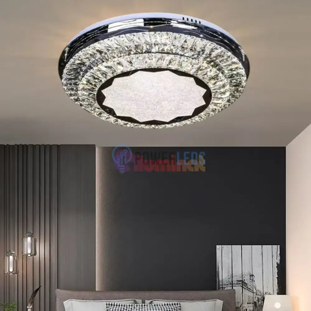 Lustra LED Aplicata Prestige Halo Cristal Telecomanda powerleds.ro