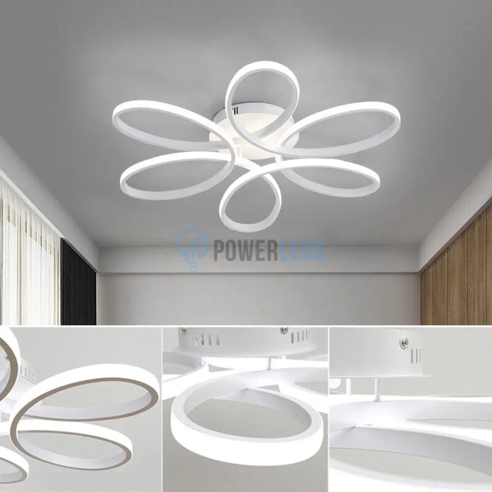 Lustra Led Daisy Alba Echivalent 500W Telecomanda Lighting Fixtures