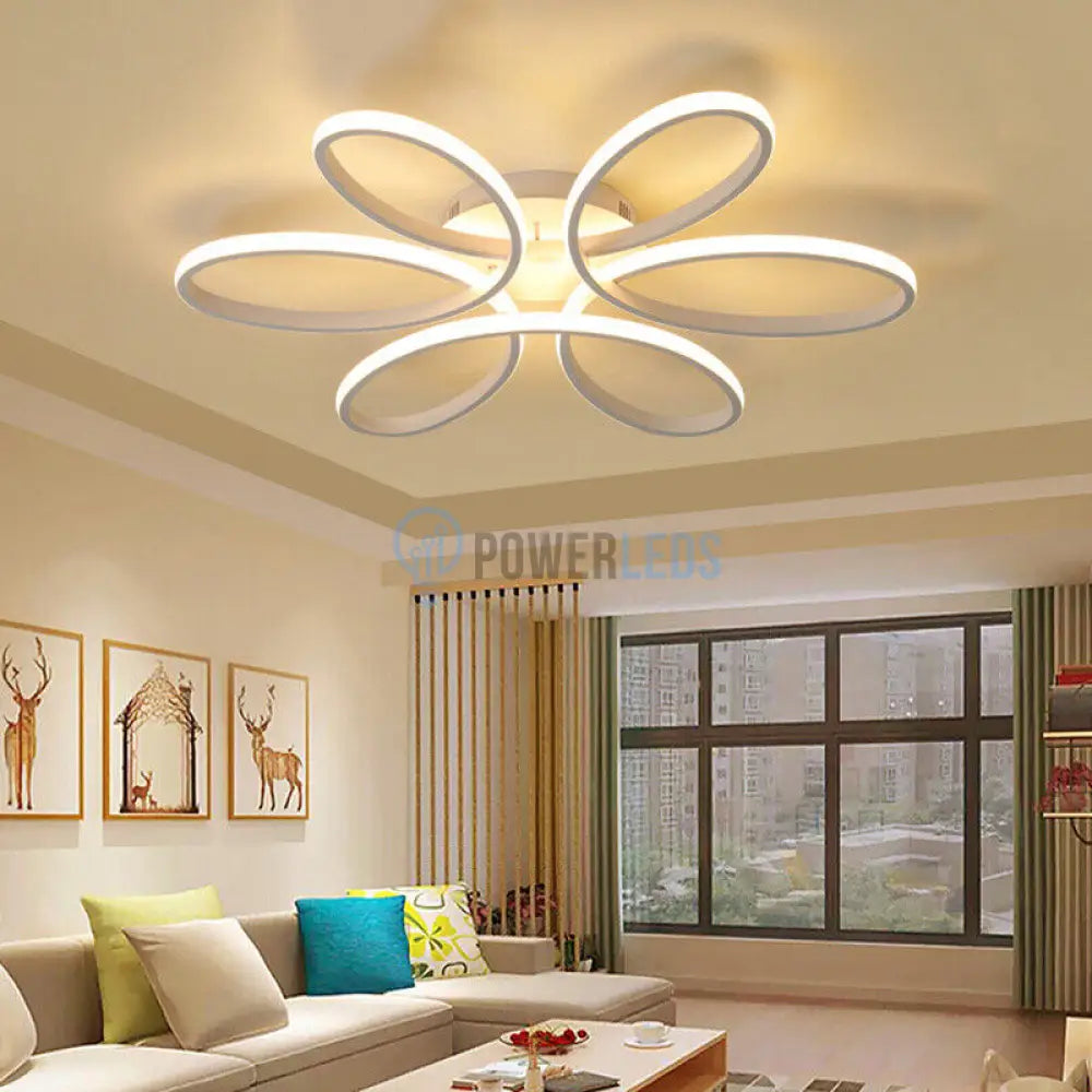 Lustra Led Daisy Alba Echivalent 500W Telecomanda Lighting Fixtures