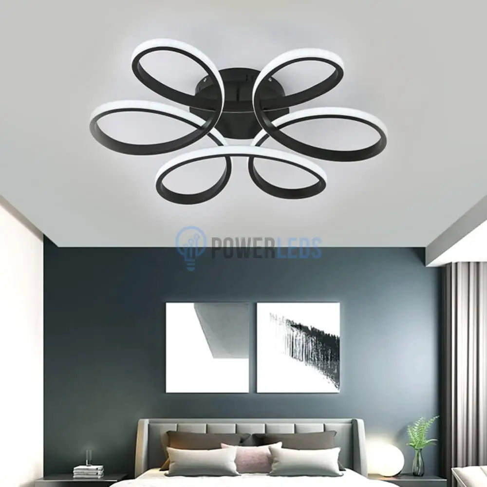 Lustra LED DAISY Black Echivalent 800W Telecomanda Lighting Fixtures