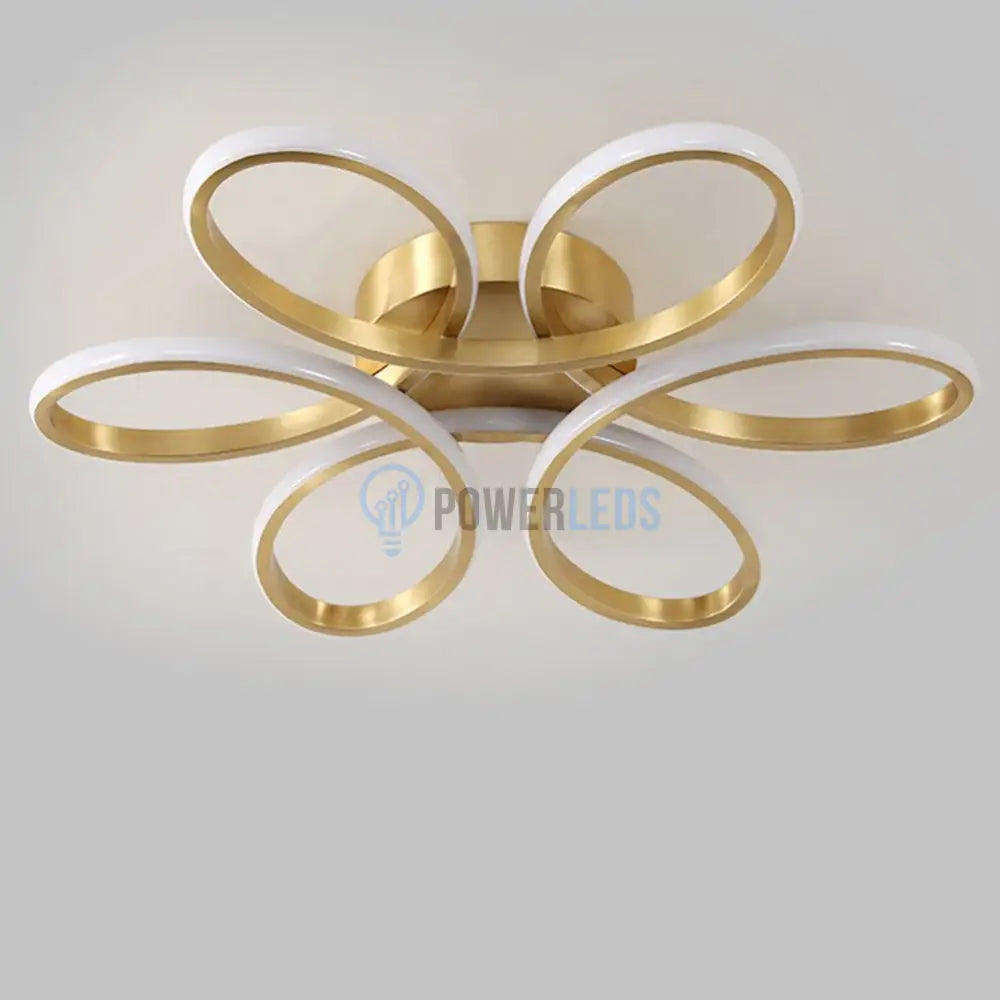 Lustra Led Daisy Gold Echivalent 500W Telecomanda Lighting Fixtures