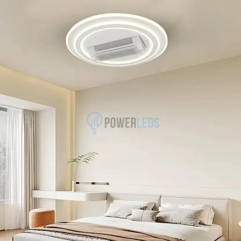 Lustra LED DL2410-1 cu Ventilator Reglabil si Telecomanda Echivalent 400W powerleds.ro