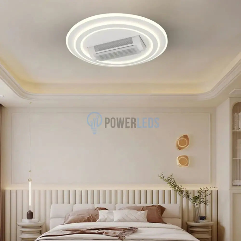 Lustra LED DL2410-1 cu Ventilator Reglabil si Telecomanda Echivalent 400W powerleds.ro