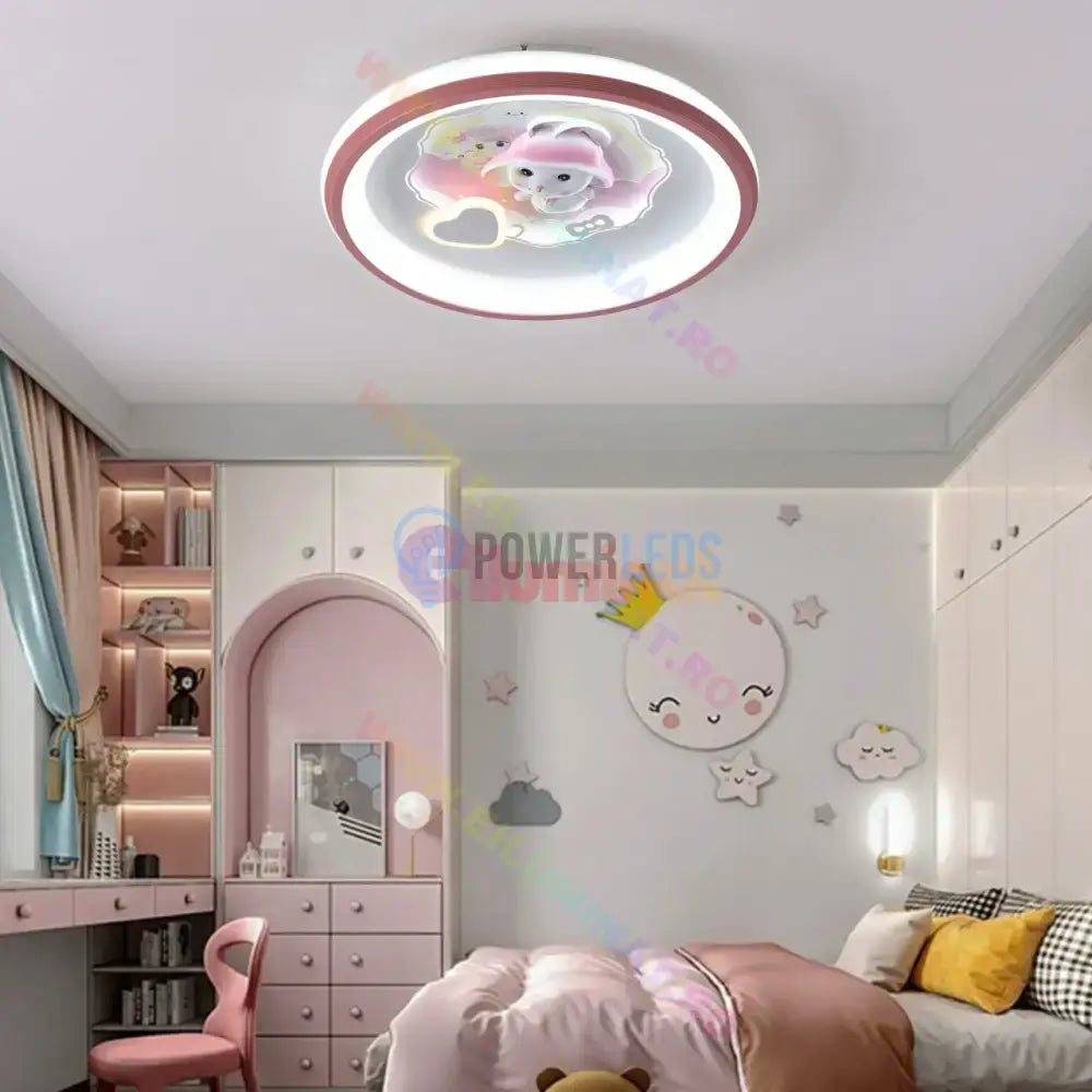Lustra LED DREVIA Echivalent 600W Telecomanda KIDS / 50CM / GRI Lighting Fixtures