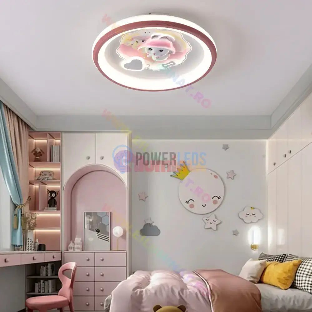 Lustra LED DREVIA Echivalent 600W Telecomanda KIDS / 50CM / GRI Lighting Fixtures