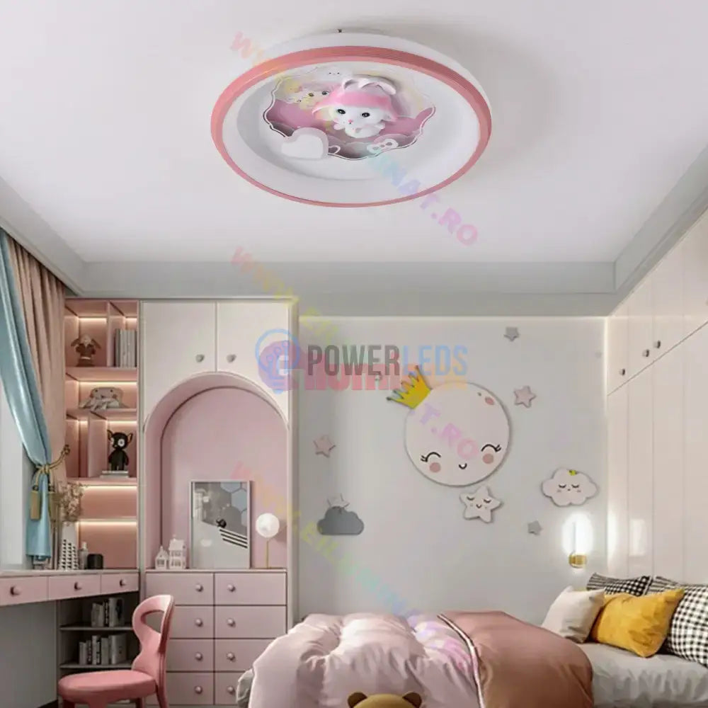 Lustra LED DREVIA Echivalent 600W Telecomanda KIDS / 50CM / GRI Lighting Fixtures