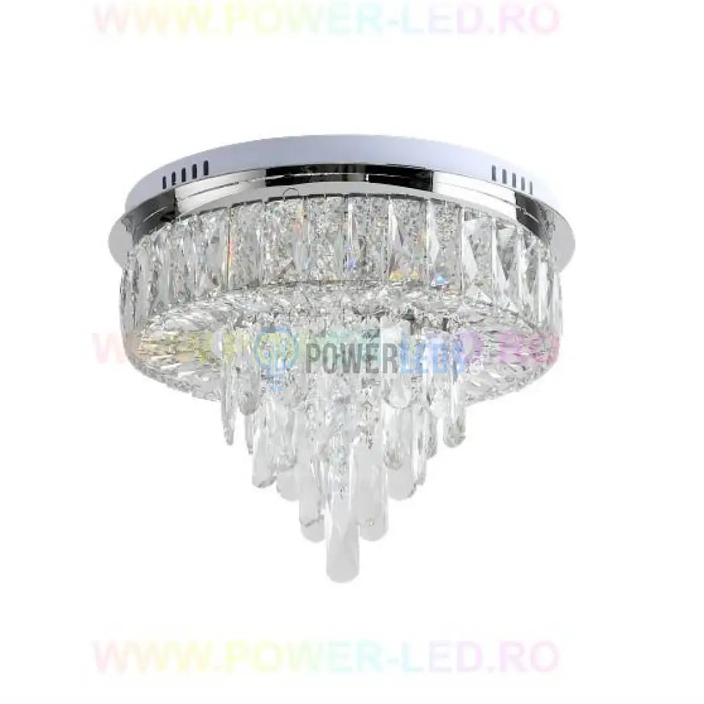 Lustra Led 64W Elegance Circle Cristal Echivalent 400W Telecomanda Chandeliers